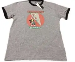 Disney ミッキーマウス クライミング リンガーTシャツ グレー Mサイズのサムネイル