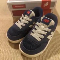 【美品】New Balance キッズスニーカー 300ネイビー/レッド14cm
