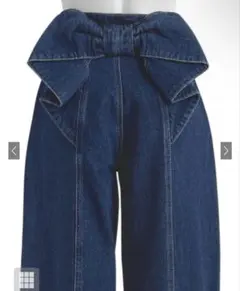 バックリボンデニムパンツ