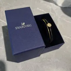 【スワロフスキー】Sublima バングル ホワイト, ローズゴールドトーン