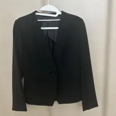 ノーカラージャケット レディース 黒 7号