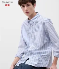 ユニクロ　JWANDERSON　 EFCブロードシャツ　64Blue　サイズS