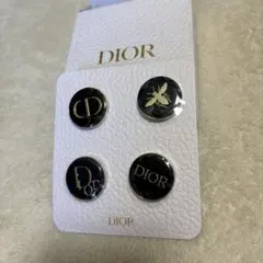 DIOR ロゴ入りピンバッジ4個セット