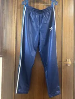 【時間限定価格】oldadidas トラックパンツ 1999年製 光沢ネイビーM