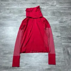 美品 NIKE ナイキ ハイネック 長袖シャツ ボリュームネック ピンク S