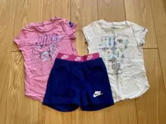 NIKE ピンク Tシャツ 2枚、ショートパンツセット　約100cm 夏 女の子