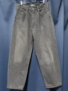 AURALEE HARD TWIST WIDE DENIM PANTS 32