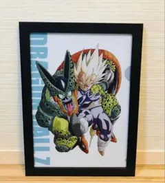 CC❺ドラゴンボール 一番くじ クリアイラスト 【額付】ベジータVSセル