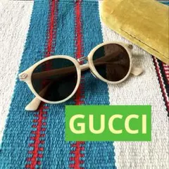 GUCCI サングラス 白 アイボリー系 ケース付き 高級 レア グッチのサムネイル