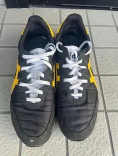 Onitsuka Tiger オニツカタイガー スニーカー 黒　黄色　27cm