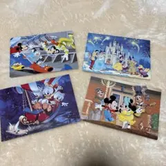 ディズニー　レトロ ポストカード 4枚セット