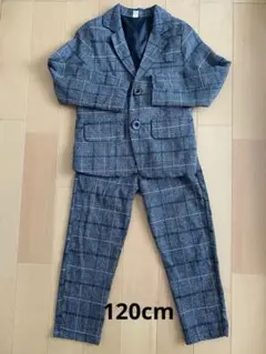 フォーマル ジャケット・パンツセット 120cm グレー系チェック
