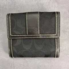 COACH コーチ 二つ折り財布 シグネチャー キャンバス レザー y2k