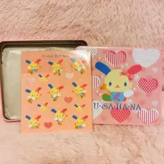 希少レア　ウサハナ　缶入り　レターセット　2005 サンリオ　平成レトロ　ケース