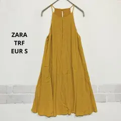 ZARA TRF キャミワンピース マスタード S フレア 裏地付き L060のサムネイル