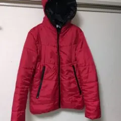 FULL LIFE 赤いフード付きダウンジャケット