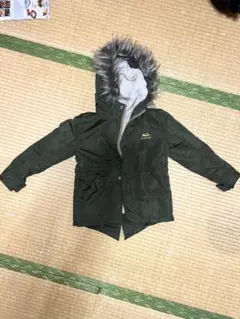 ダークグリーン 防寒コート ファー付き