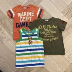 ミキハウス ダブルB Tシャツ 3点セット 100cm