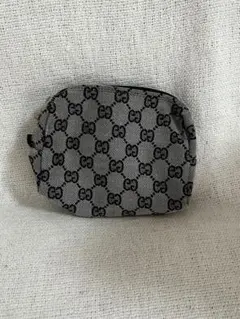 OLD GUCCI グッチ ポーチ 小物入れ セカンドバッグ GG ロゴ 本革