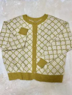 niko and ... 　2WAYジャカード柄クルーニットカーディガン