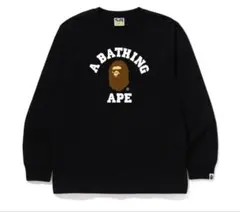 A BATHING APE エイプ カレッジロゴ ロンT サイズL アーカイブ 