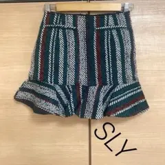 SLY マーメイドカラフルツイードミニスカート