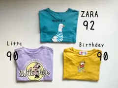 【美品】Tシャツ ZARA Littc Birthday 90