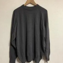 カシミア100％MONSIEUR PARIS グレー ニットセーター XLサイズのサムネイル