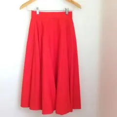 UNIQLO サーキュラースカート オレンジ S ユニクロ レッド フレア 春夏のサムネイル