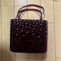 4°C パーティーバッグ　ワインレッド