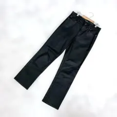 A3581【バナナリパブリック】黒/ブラックストレートデニム/27インチ/光沢