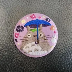 ジブリ 刺繍ブローチ 刺繍缶バッジ となりのトトロ