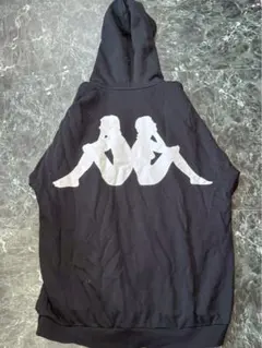 Kappa ブラック フード付きパーカー⭐️日曜日までセール⭐️