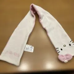 子供用ハローキティ ニットマフラー ピンクリボン