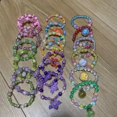 ブレスレットセット　子供　ビーズ　20個