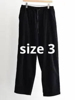 COMOLI 25AW コーデュロイ ドローストリングパンツ ブラック サイズ3