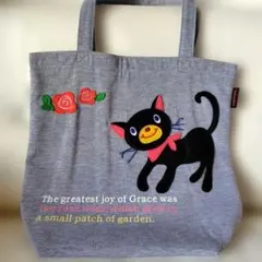 POPPINS トートバッグ 猫　グレー