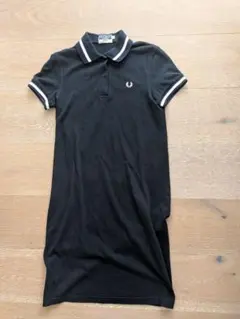 FRED PERRY ブラック レース ポロワンピース - メルカリ