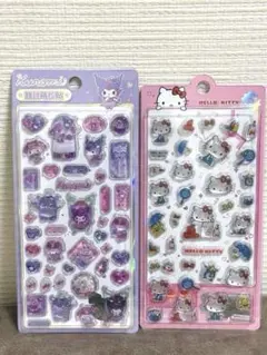 【正規品】Kuromi & Hello Kitty シール 2シートセット