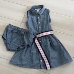 【80サイズ】美品　ラルフローレン　デニムワンピ