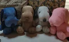 アミューズメント　ぬいぐるみ　スヌーピー　コーデュロイ　４色セット