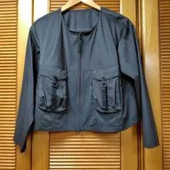 センソユニコt.b/薄手ノーカラーブルゾン40 黒系のサムネイル