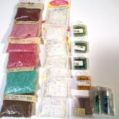 グラスビーズ 竹ビーズ 他 セット