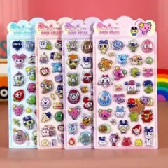 4枚セット　ぷくぷくシール　立体シール　ぷっくりシール