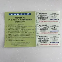 東武鉄道 東武動物公園 アトラクションパスご優待割引券
