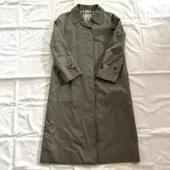 【希少】バーバリー　Burberry ヴィンテージステンカラーコート タマムシ色