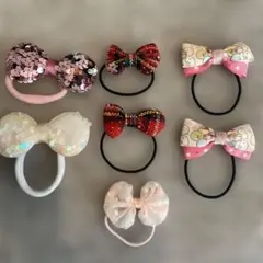 リボンヘアゴム 7個セット
