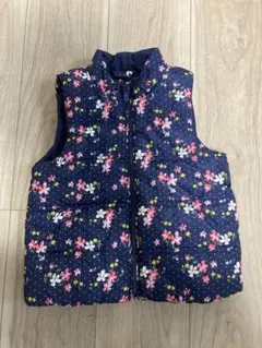 【美品】baby GAP 花柄中綿ベスト 3Y