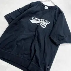 コンバース converse ロゴシャツ 半袖Tシャツ コットン100% 黒 L