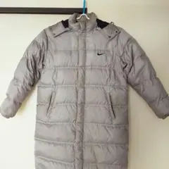 ダウンロングコート/フード付き/NIKE/XXL/厳寒外出/